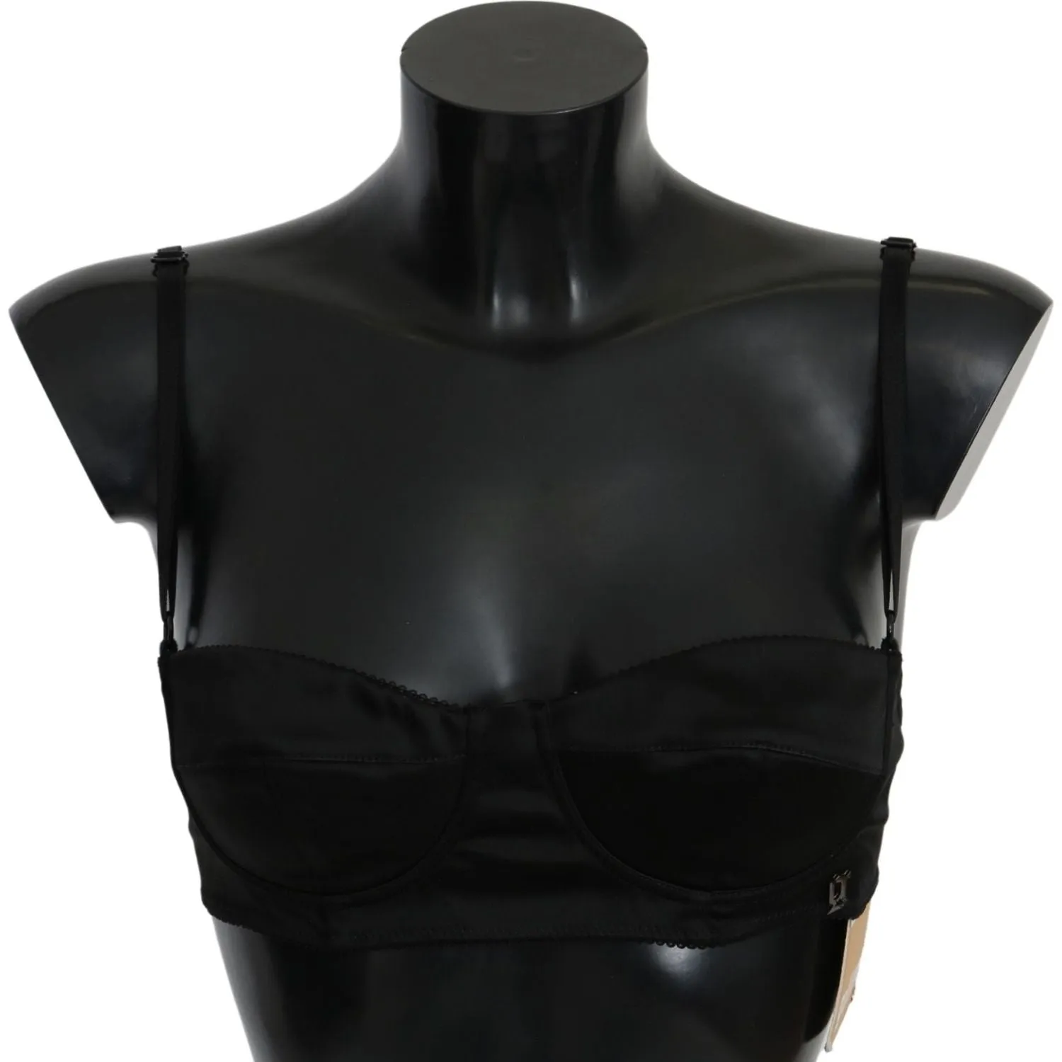 John Galliano Elegant Black Cotton Bralette