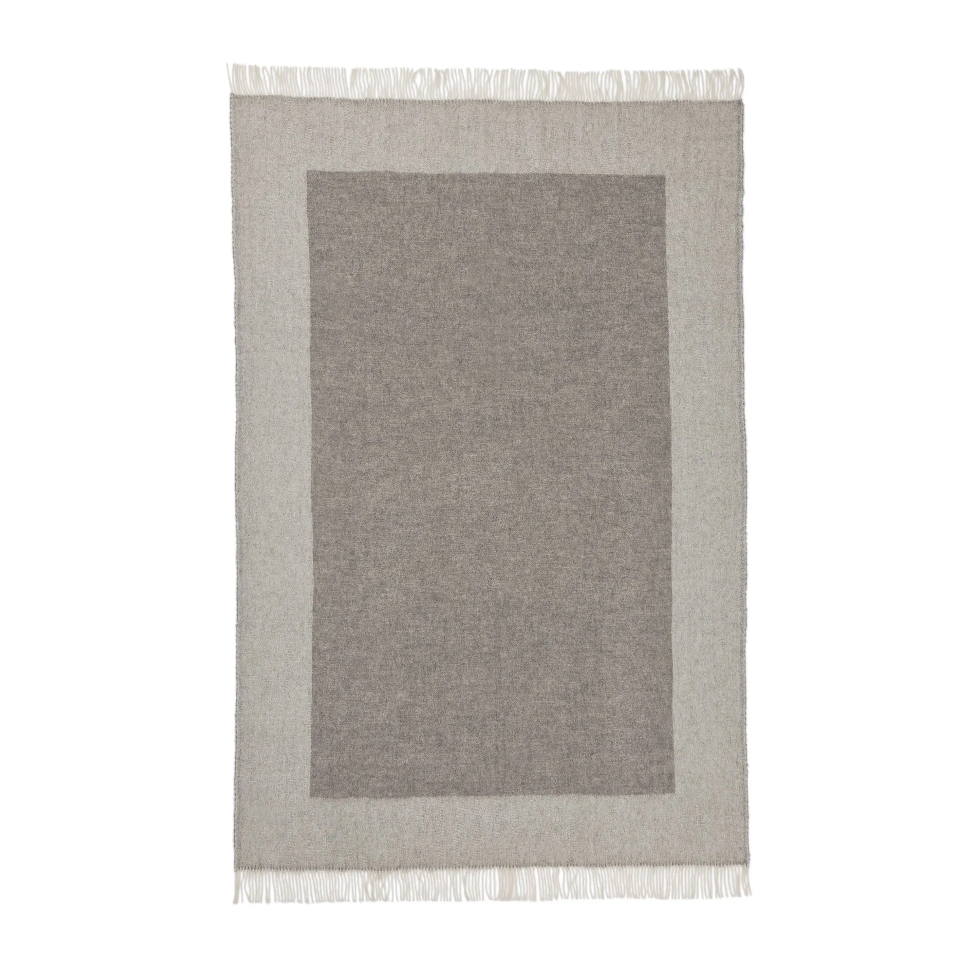 Karby Wool Blanket [Charcoal/Light grey]