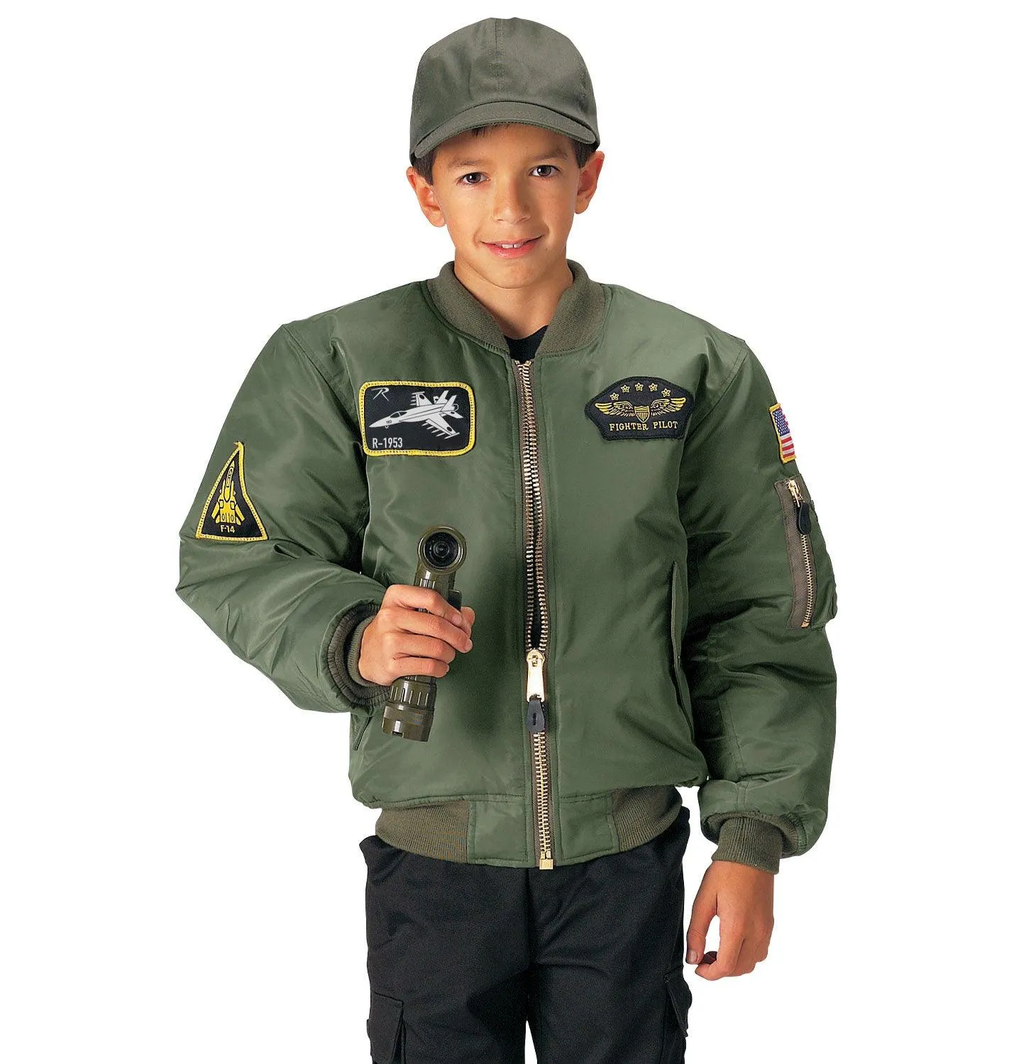 Kids Flight Jacket With Patches