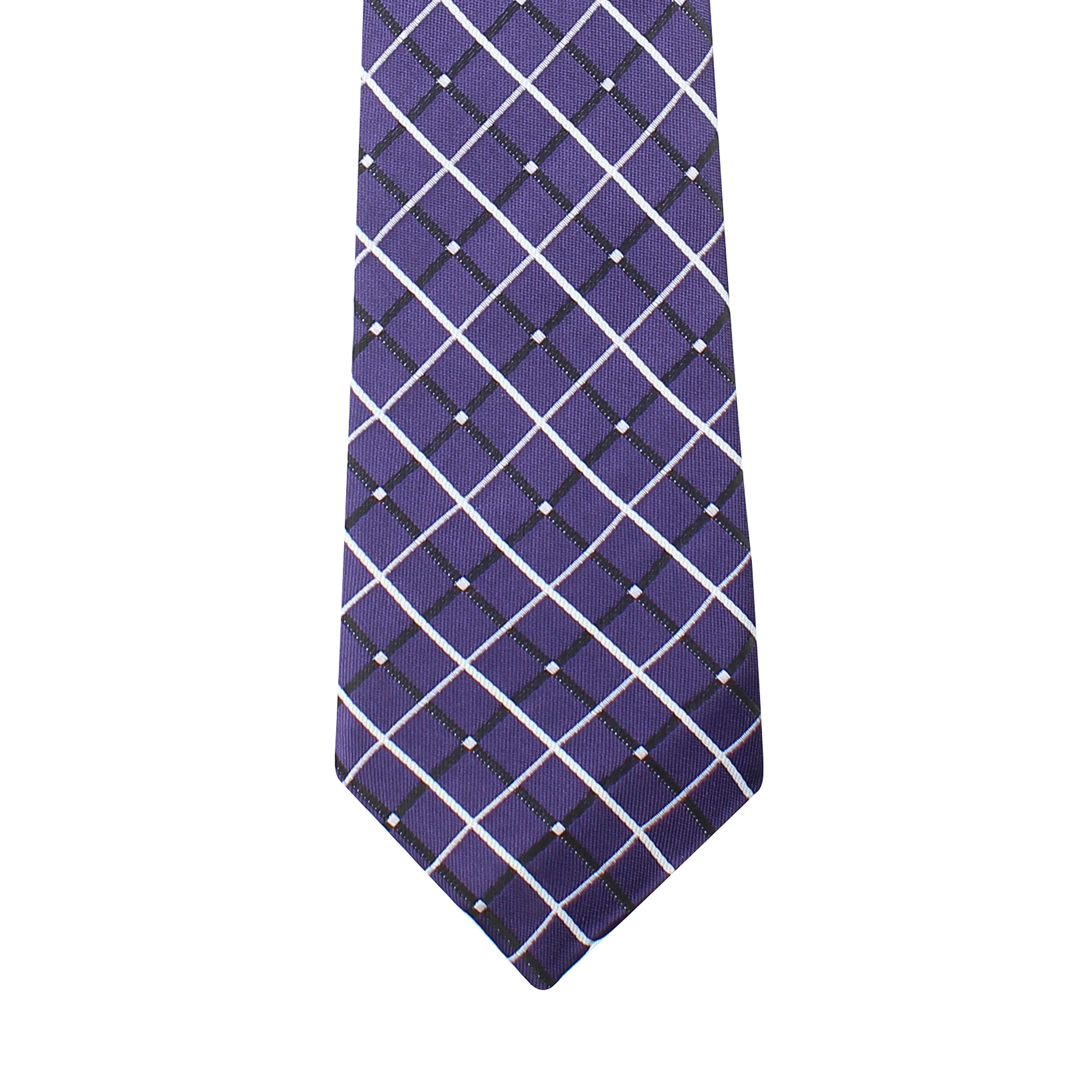 Kovove Elegant Blue Checkered Neck Tie For Men