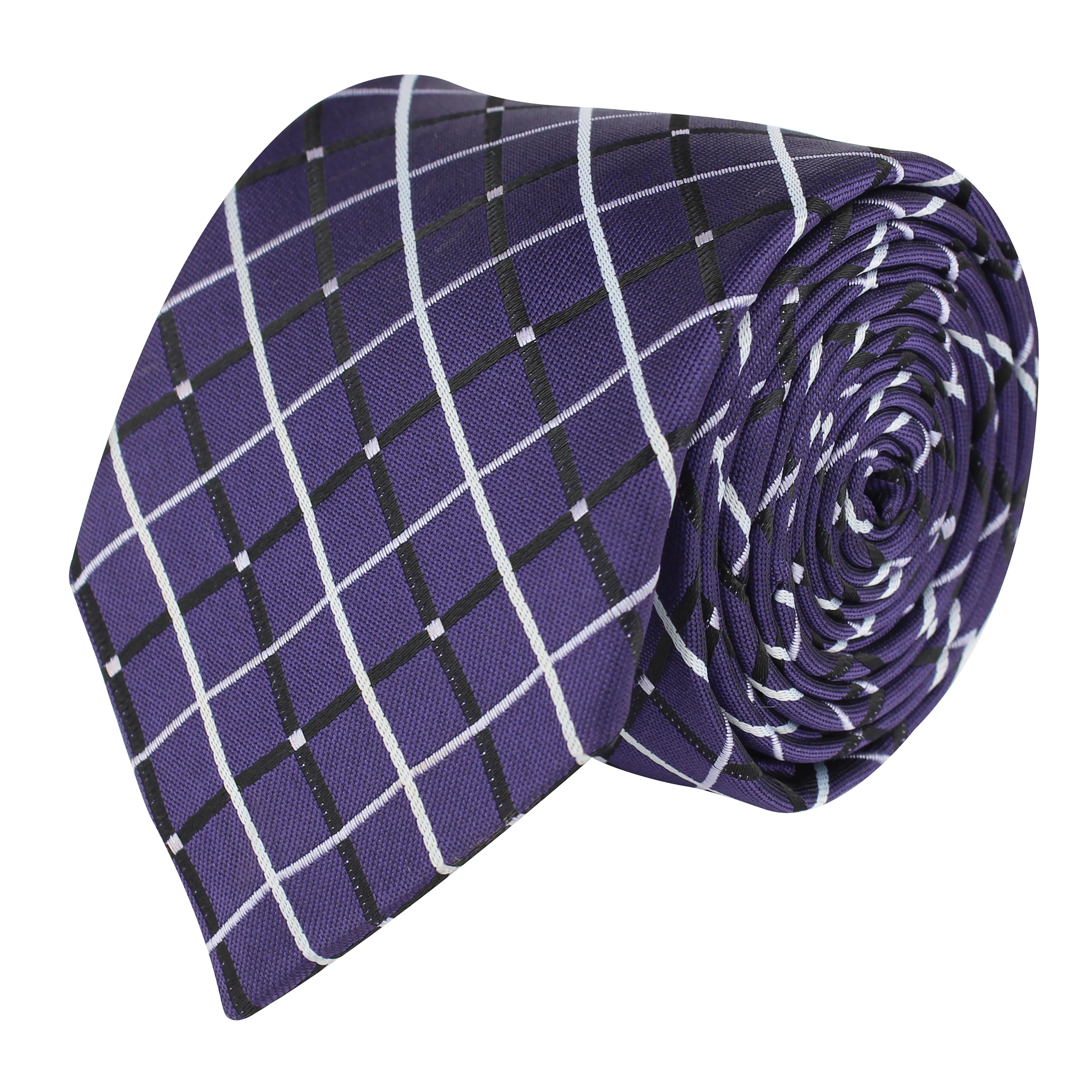 Kovove Elegant Blue Checkered Neck Tie For Men