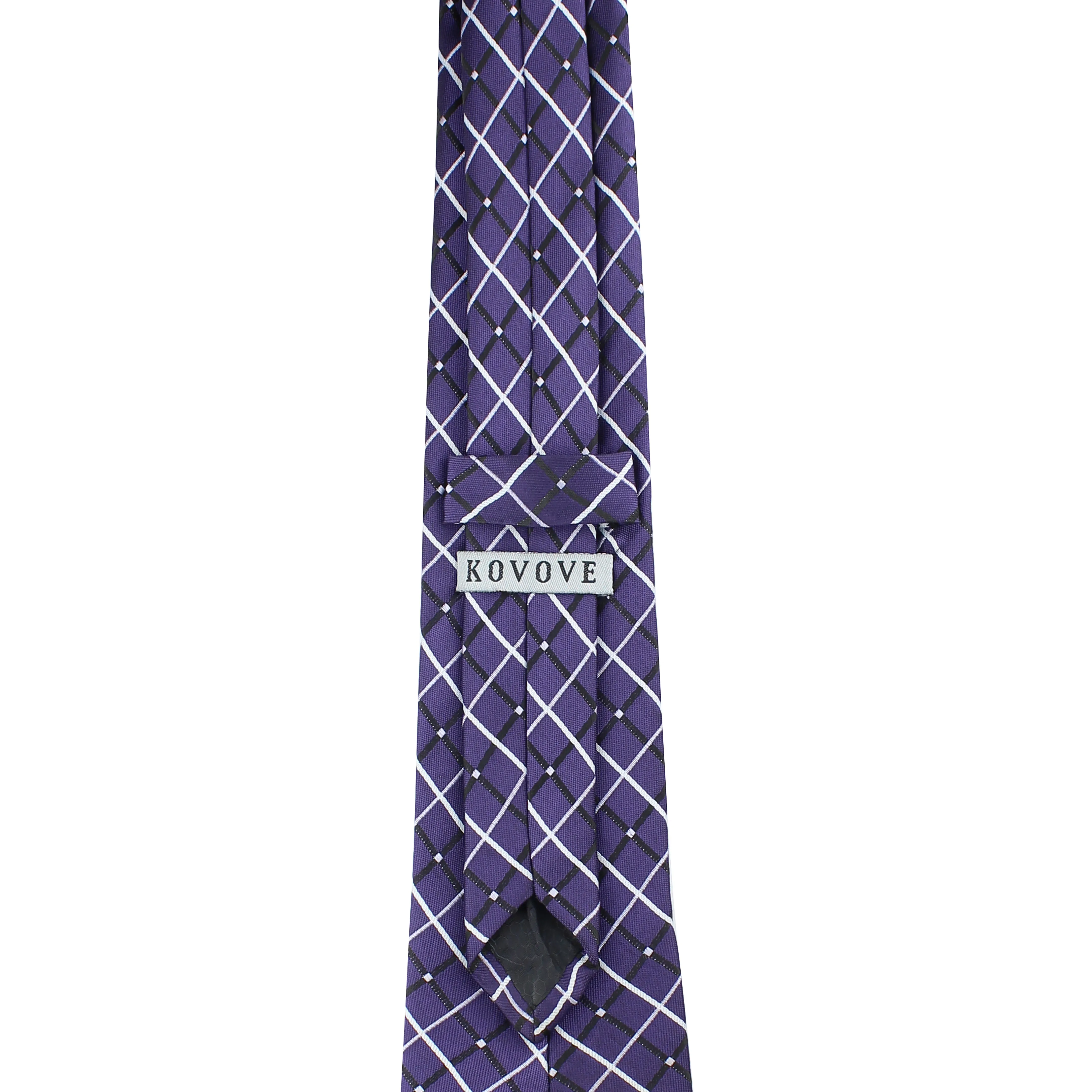 Kovove Elegant Blue Checkered Neck Tie For Men