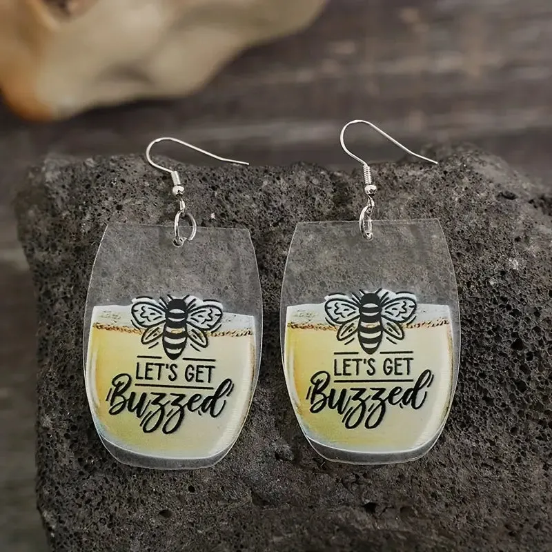 Let's Get Buzzed Acrylic Earrings