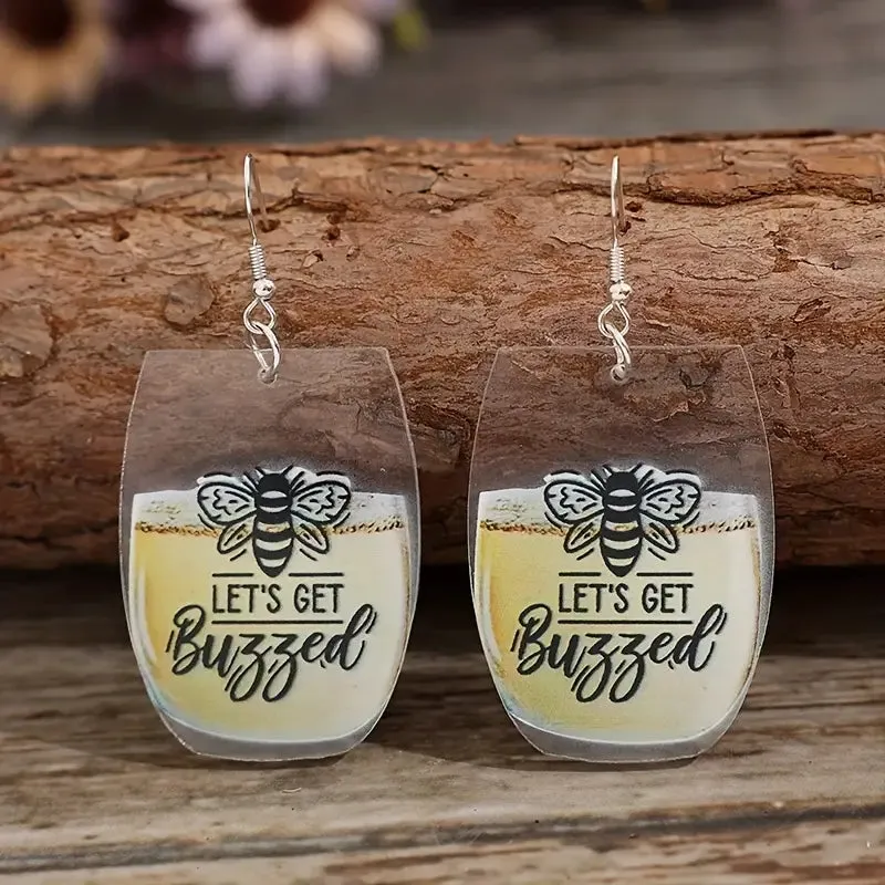 Let's Get Buzzed Acrylic Earrings