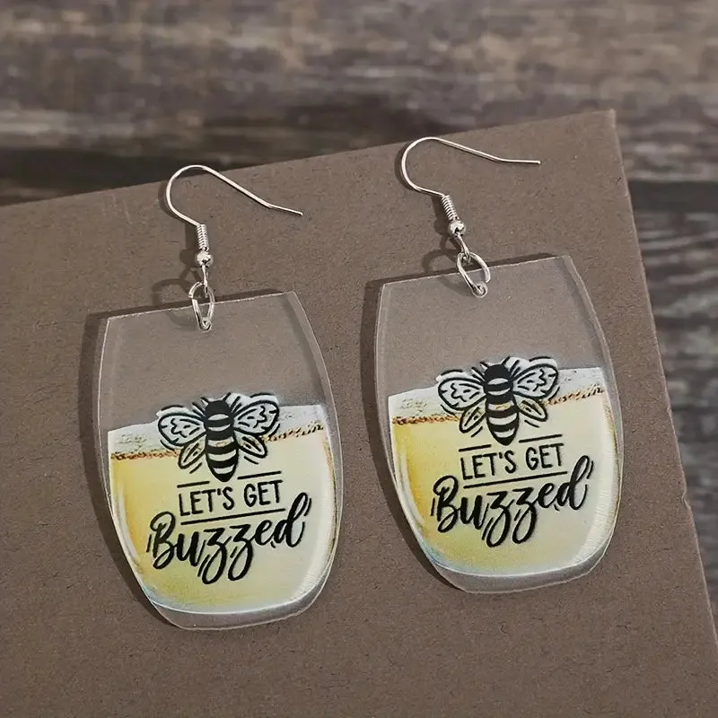 Let's Get Buzzed Acrylic Earrings