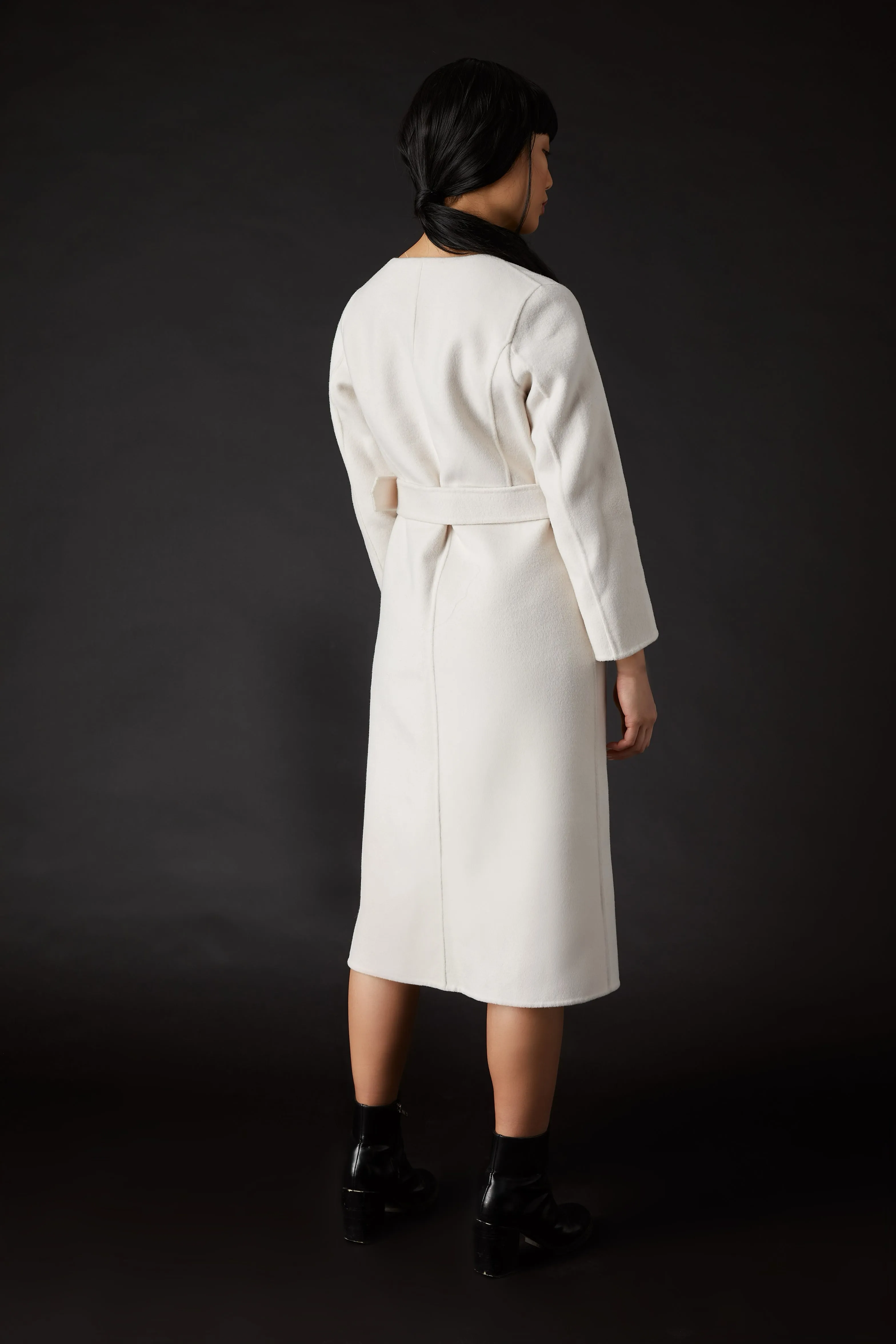 Lin Military Coat White