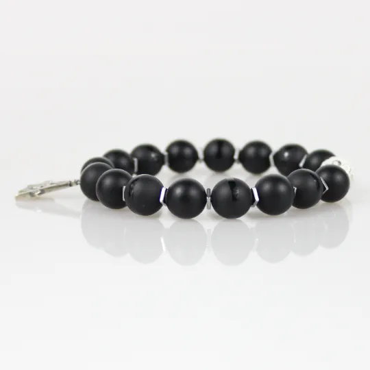 Masonic Black Bead Bracelet