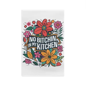 Microfiber Tea Towel, Retro Floral, Quote