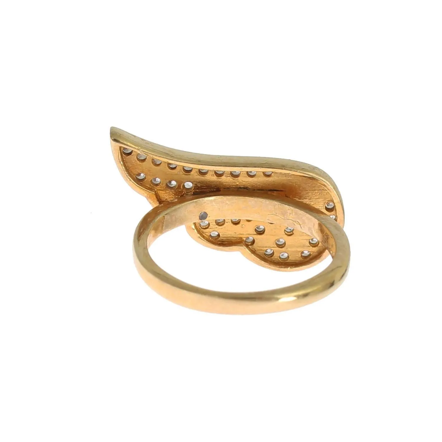 Nialaya Glamorous Gold Plated Crystal Ring