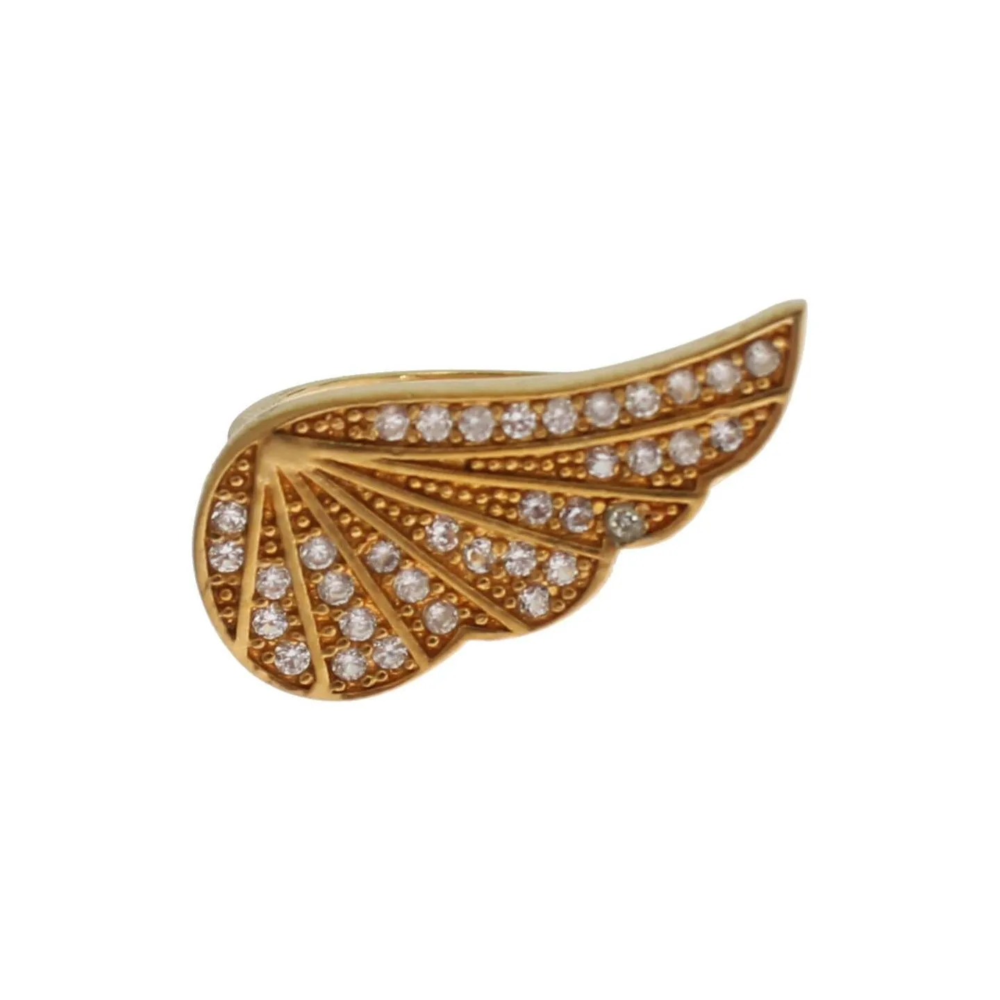 Nialaya Glamorous Gold Plated Crystal Ring