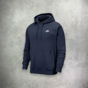 Nike Fleece Club Hoodie Navy/White