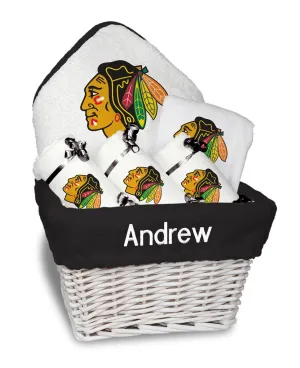 Personalized Chicago Blackhawks Medium Basket - 6 Items