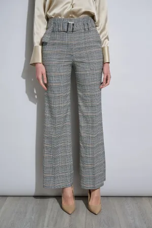 Plaid Belted Pant