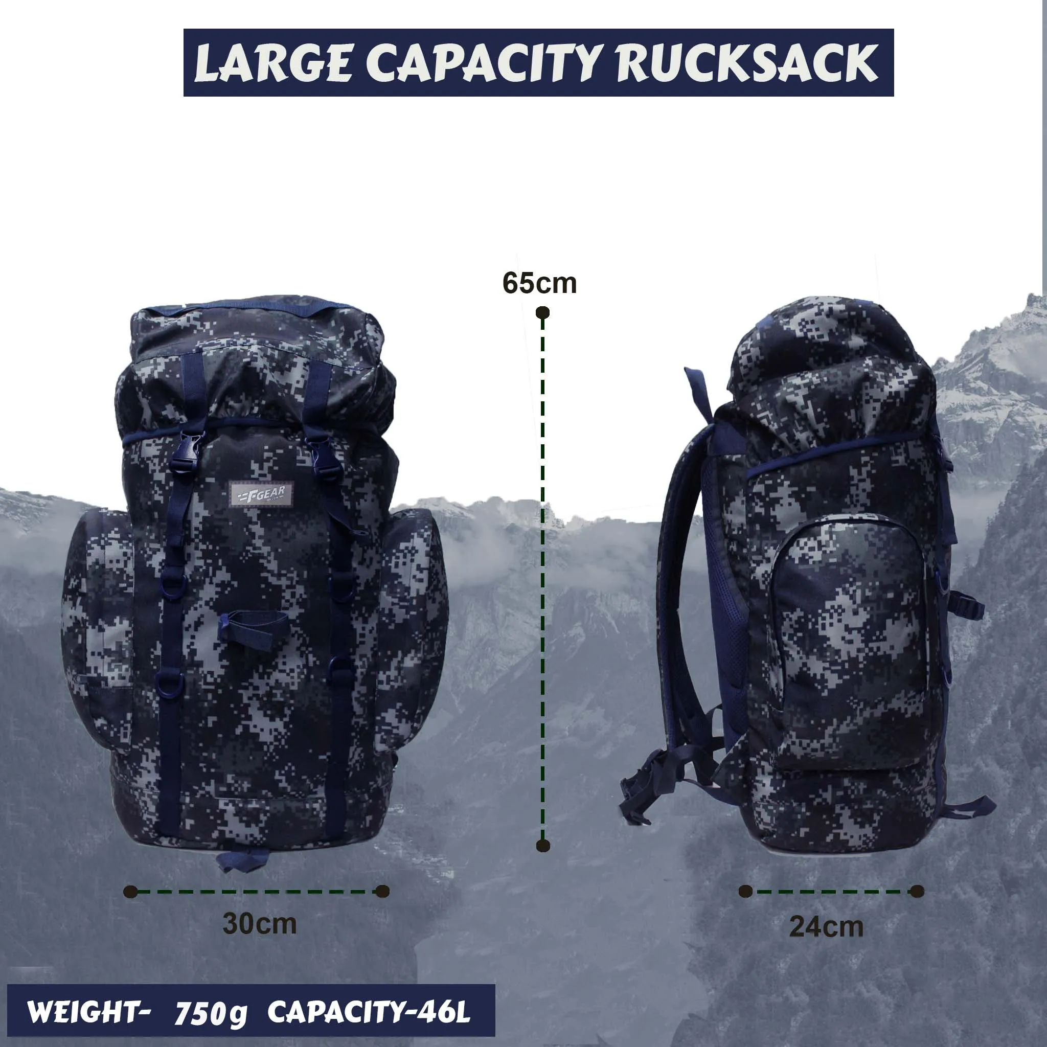 Platoon 46L Marpat Navy Rucksack