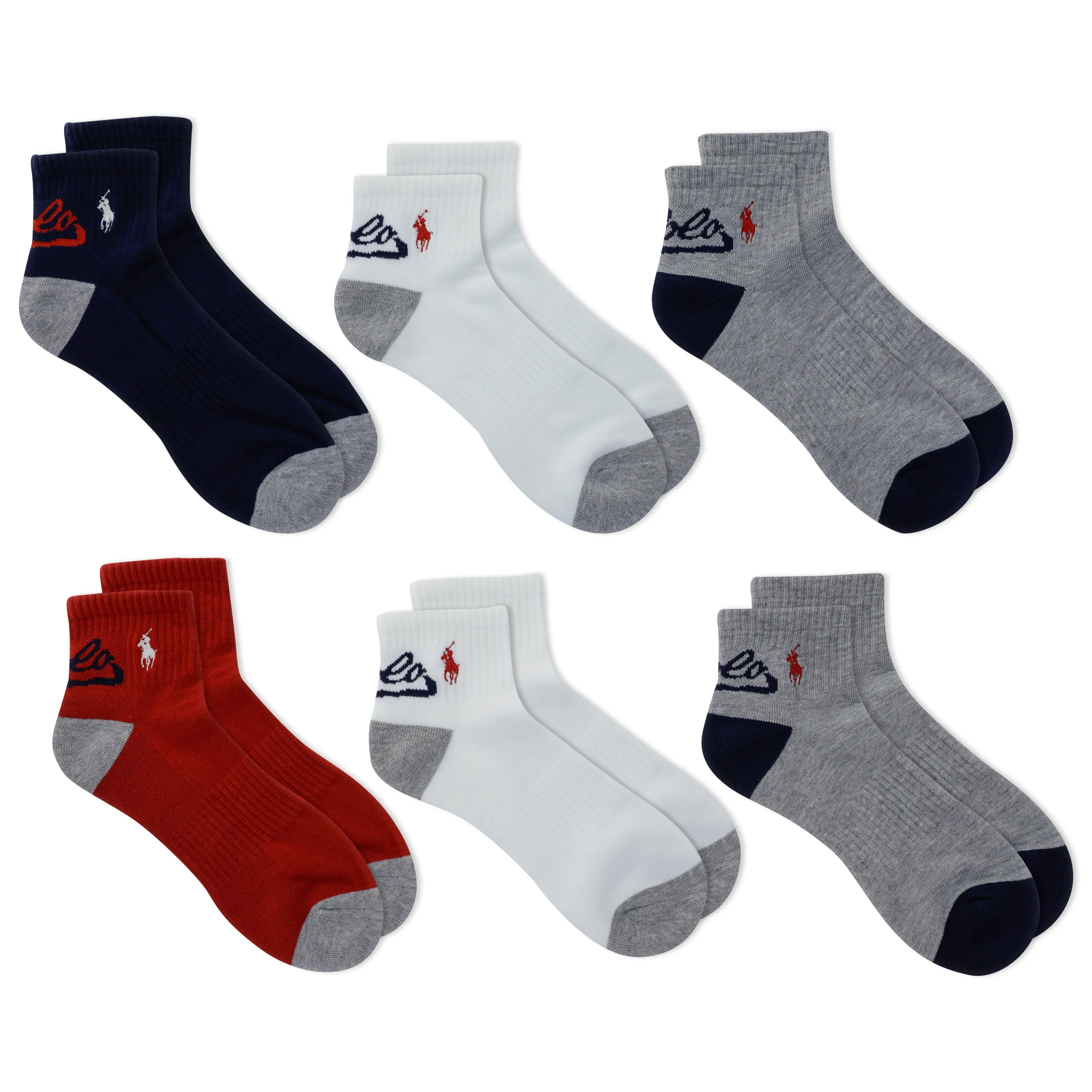 Polo Ralph Lauren Men's 6-Pack Quarter Sock