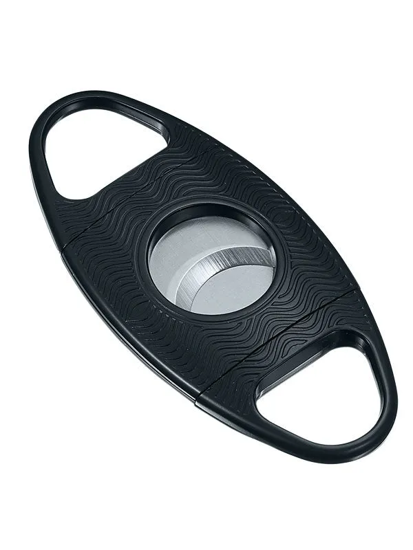 Ripple Wave Matte Black Cigar Cutter