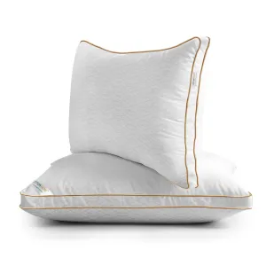 Royal Angler High Quality Geometric Design Ultra Soft Premium Cotton Dobby Jacquard  Gusset Pillow 50x75cm  5cm White