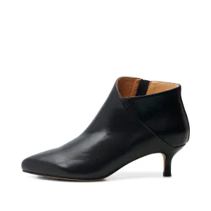 Saga bootie leather - BLACK