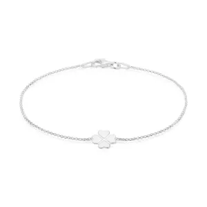 Sterling Silver 19 cm Clover Enamel Bracelet