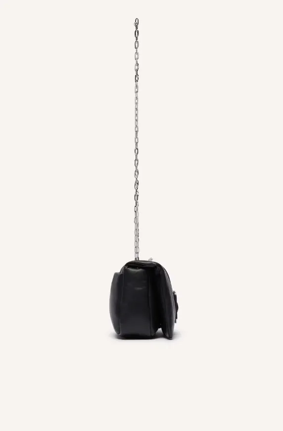 Teddy Nappa Puff Leather Bag Black