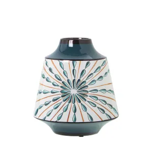 Vase Alexandra House Living White Dark blue Ceramic 19 x 19 x 22 cm